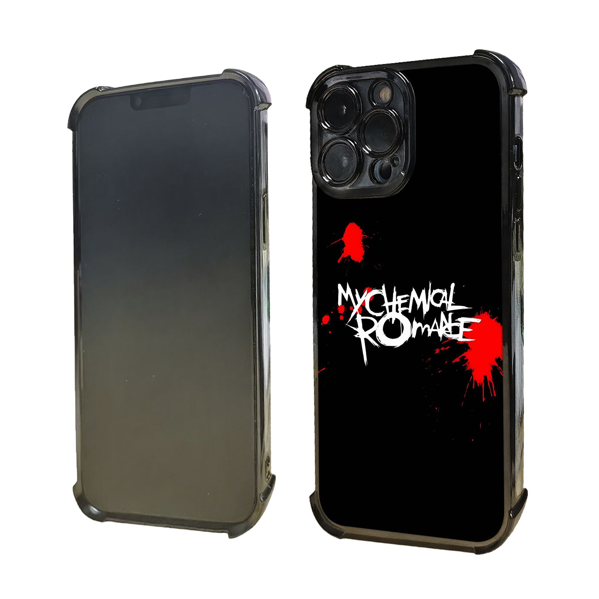 Phone Case: 1 MOSTRELEVANT My Chemical Romace Phone Case Electroplating Process Protective Cover with Reinforced Cushioning And Collision Prevention Suitable for Various Models Of iPhone 17 16 15 14 13 Pro Max Cover