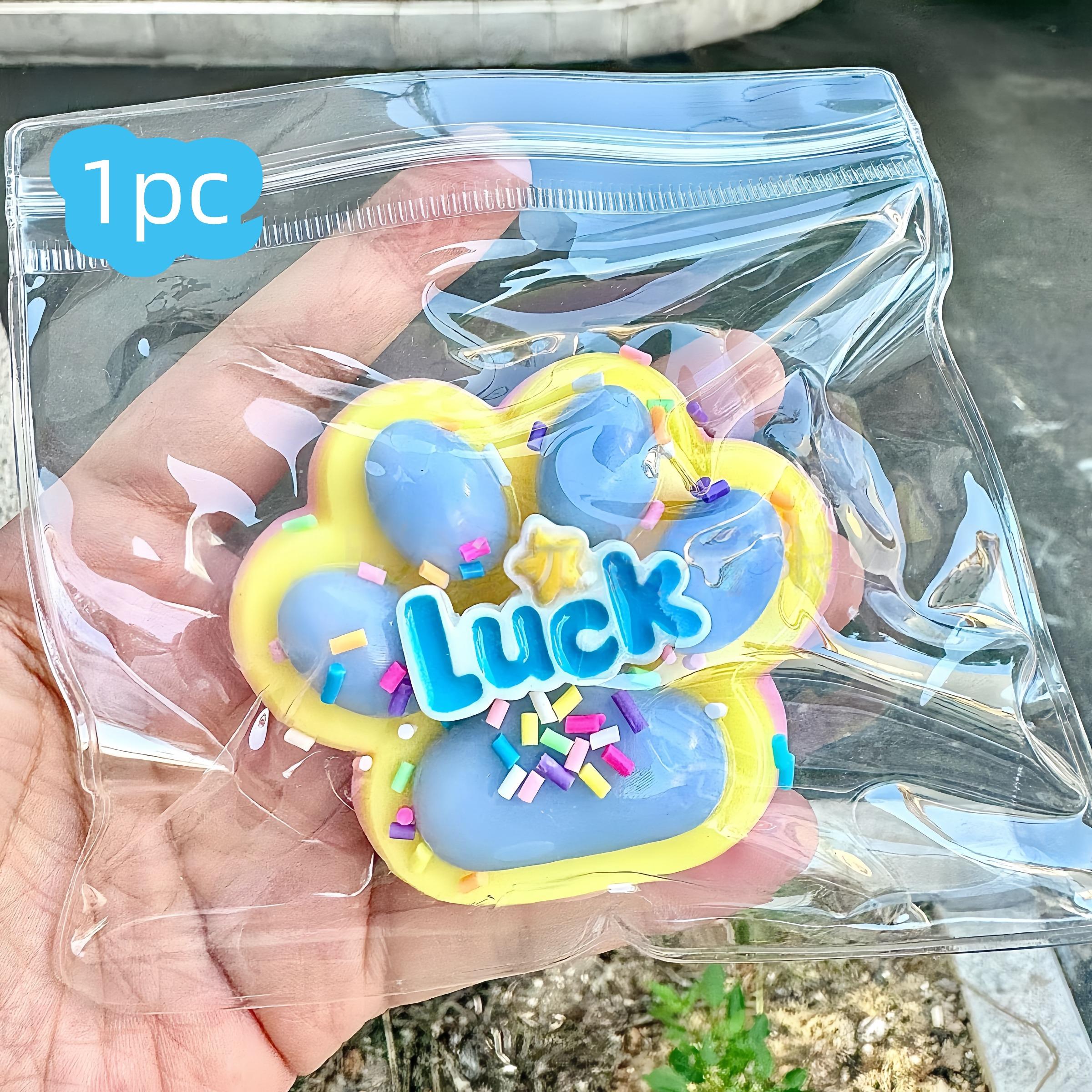 Cute Cat Paw Stress Relief Toy, Transparent Glitter Strawberry Finger Toy, Soft Slow Rebound Squeeze Toy, Anxiety Relief, Birthday Gift, Party Favor, Desk Decor