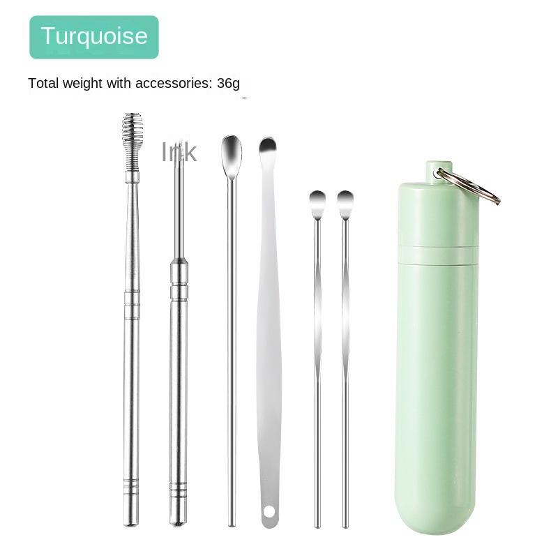 Ear Cleaning Kit 6-Piece Set, Earwax Removal Tools, Home Use Ear Scoop, Easy-To-Use Ear Cleaner, Ear Canal Scraper, Ear Wax Remover, Ear Pick Set