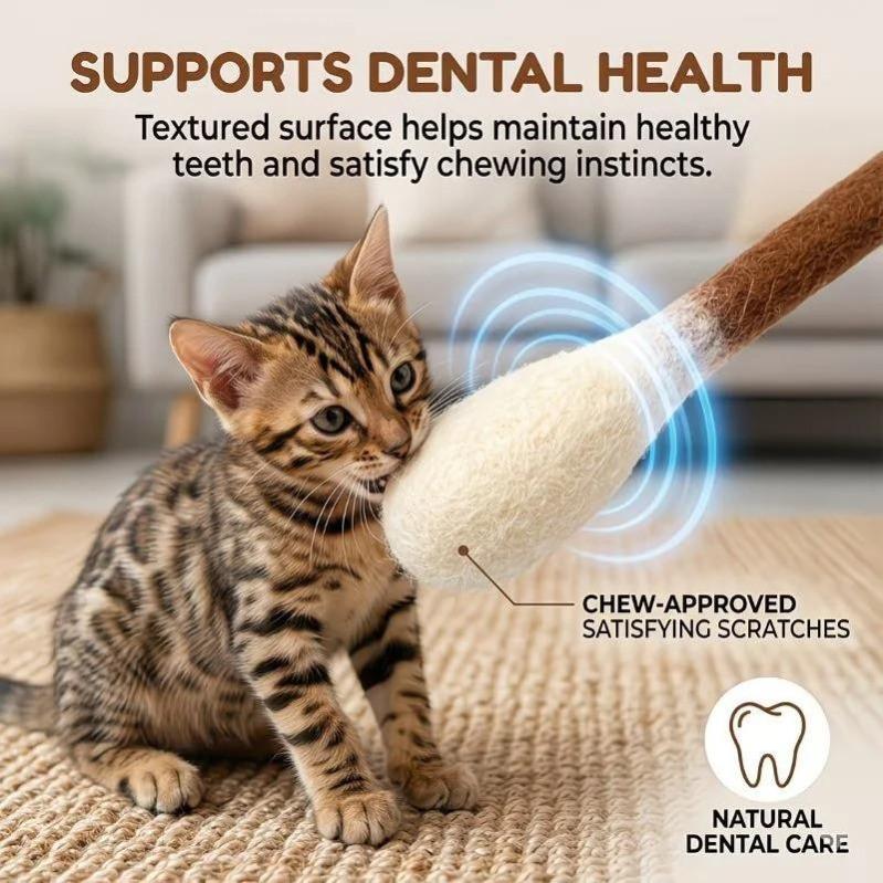 【Summervibes】6 Pack Giant Q-tip Shaped Cat Toys, Soft Felt Cotton Swab Teething Sticks, Durable Interactive Indoor Kitten Chew Toys, Anxiety Relief Boredom Relief Pet Accessories, Dental Cleaning Play Gifts for Daily Cat Entertainment