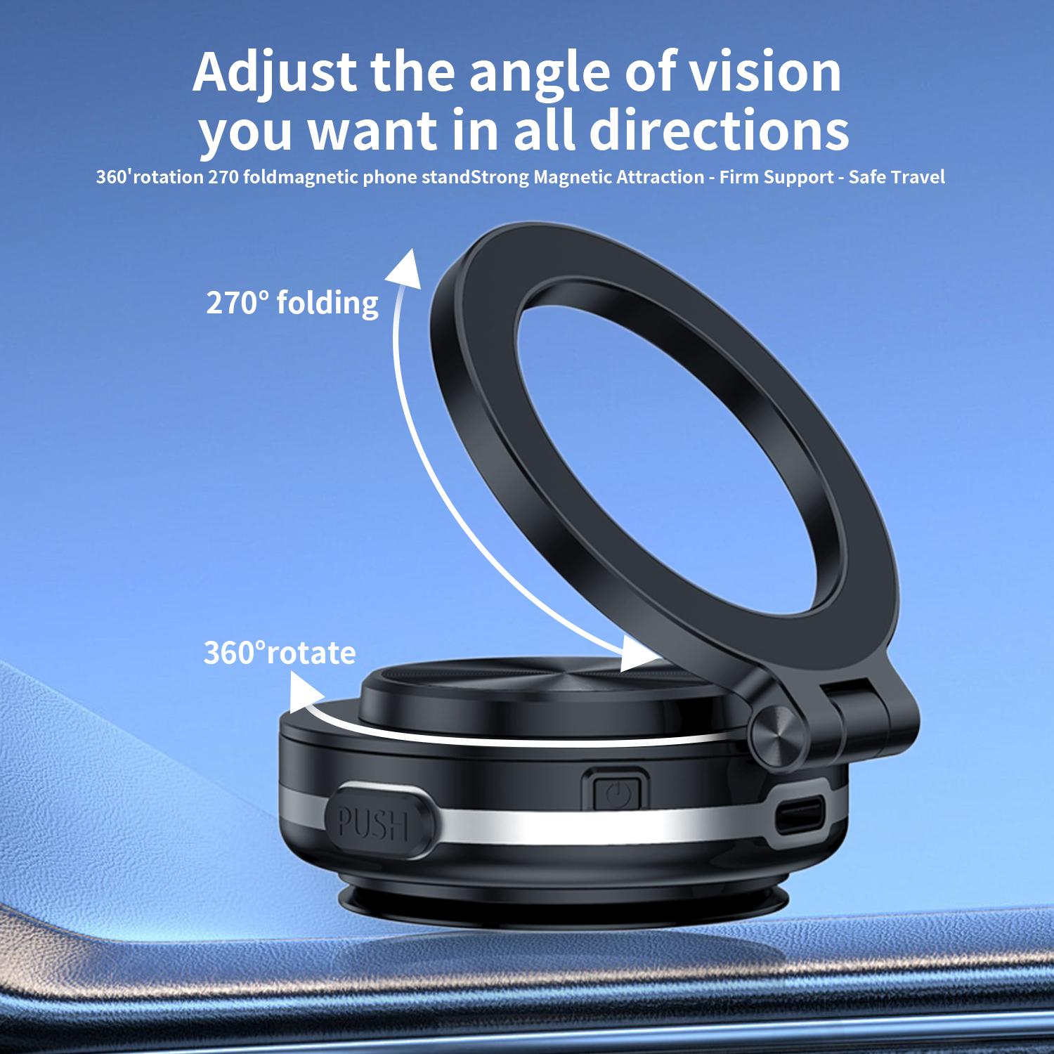 360° Rotatable Car Magnetic Phone Holder, Car Navigation Holder Vacuum Adsorption &Magnetic Adsorption Double-sided,For Windshield and Dashboard,Kitchen,Bedroom,Office,Multifunctional Phone Accessories for iPhone & Android Smartphone,Christmas Gift 360° Rotatable Car Magnetic Phone Holder, Car Navigation Holder Vacuum Adsorption &Magnetic Adsorption Double-sided,For Windshield and Dashboard,Kitchen,Bedroom,Office,Multifunctional Phone Accessories for iPhone & Android Smartphone,Christmas Gift