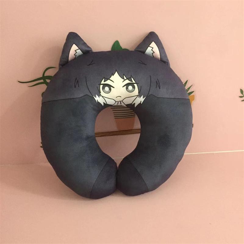 Bungou Stray Dogs Edogawa Rampo Cosplay Travel Neck Pillow Fyodor Dostoyevsky U-Shaped Plush Cushion Toy