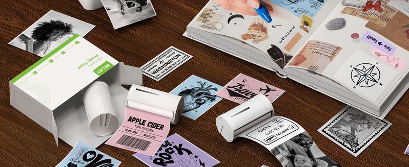 Genuine Self-Adhesive Thermal Printer Stickers, Compatible with PM230 Mini Sticker Printer, 54mmx3.5m, Only 3 Rolls Tape