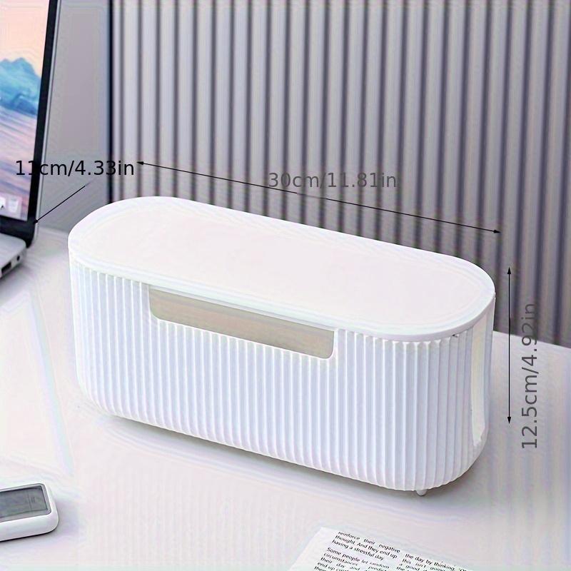 Cable Management Box, Plastic Cable Box Organizer with Lid for Wires, Power Strips, Surge Protectors, Extension Cord Hidden Covers Home Office Desk and Floor Work Organizer