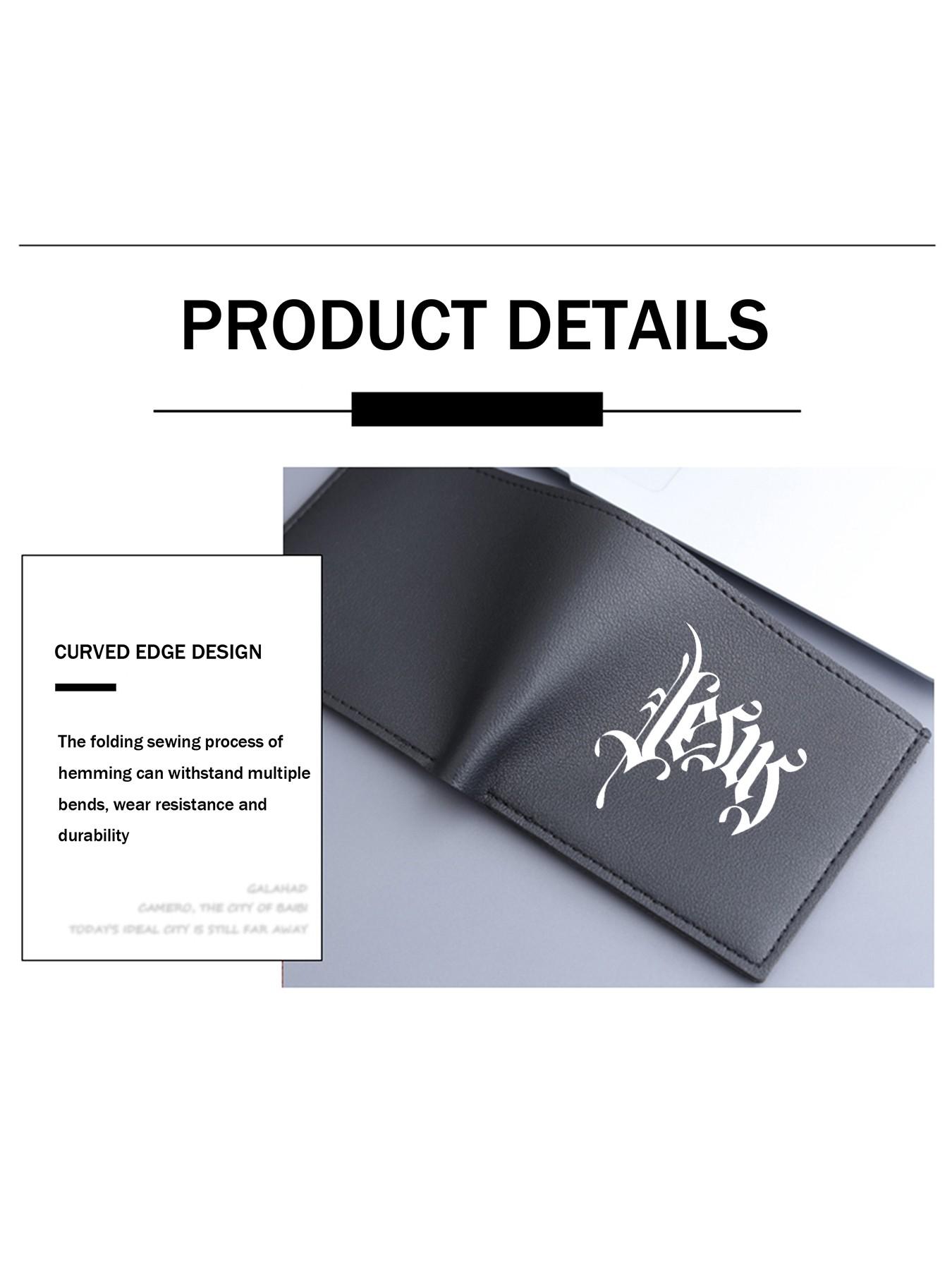 Gothic Jesus Print Unisex Wallet, PU Leather Bifold Card Holder with Coin Pocket, Christian Faith Purse for Men Women, Religious Accessory for Church & Daily Use