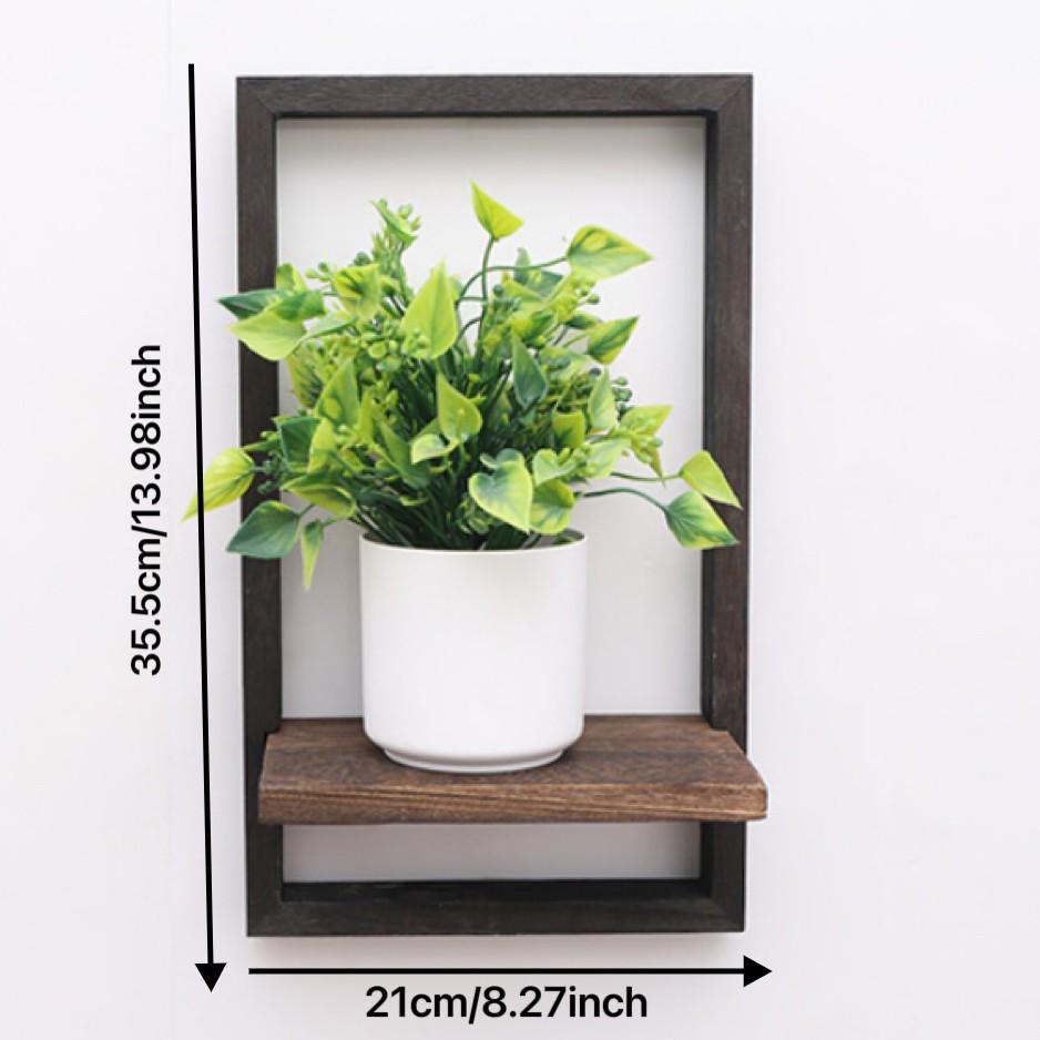 Wall-Mounted Plant Rack, Space-Saving Vintage Colorful Plant Shelf, Indoor Home Decor, Succulent and Herb Display Stand, Floating Board Organizer