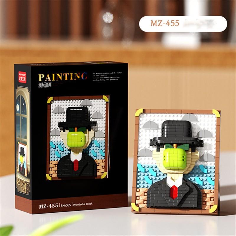 World Famous Painting Building Blocks, Educational Toy, Creative Decoration, Parent-Child Play, Assembly Puzzle