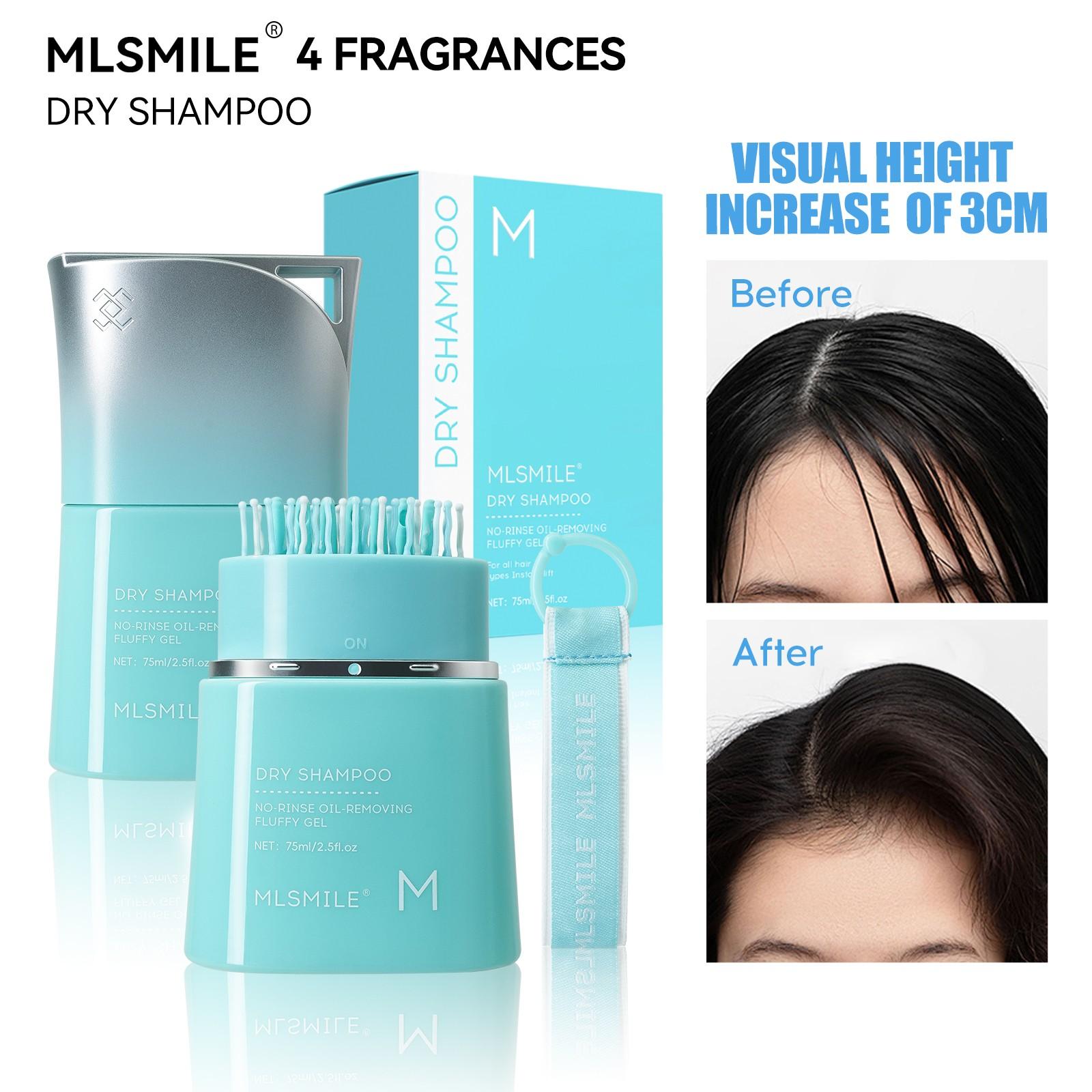 Mlsmslie No-Rinse Shampoo for Oil Control and Volumizing, Comb-Integrated Hair Brush, Portable and Convenient, Ideal for Lazy Days