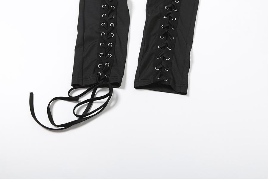 DOUCIU Trendy And Personalized Street Hip-Hop Sports Casual Streetwear Tracksuit Set Stretchy Suit Set Solid Color Basic Women'S Thin Long Sleeved Crop Top Paired With Adjustable Perforated Drawstring Pants Two-Piece Set