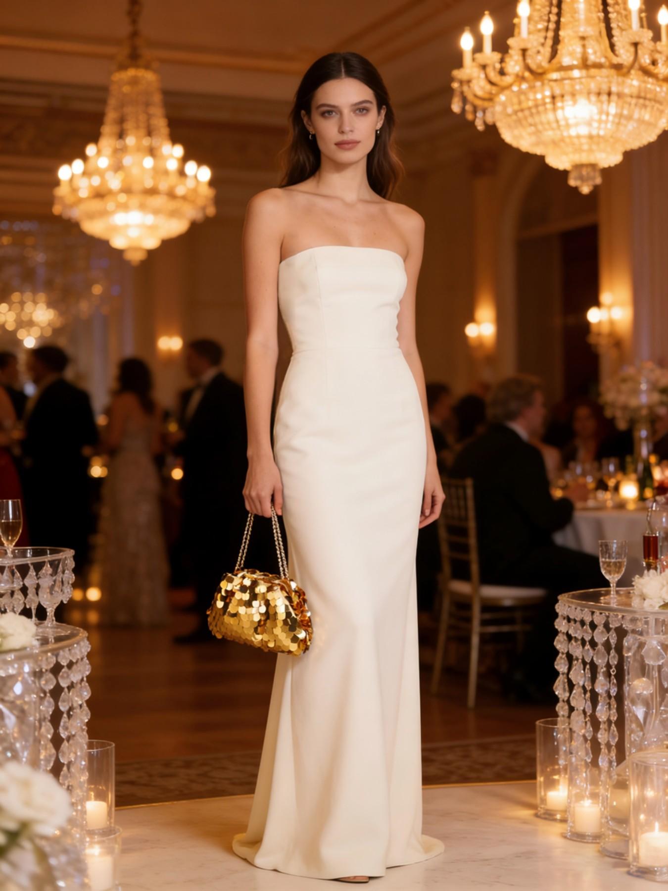 Sequined Chain Bag, Luxurious Party Style, Shiny Metal Disc Details, Perfect for Evening Parties/date/nightclub, Trendy Girl Accessory