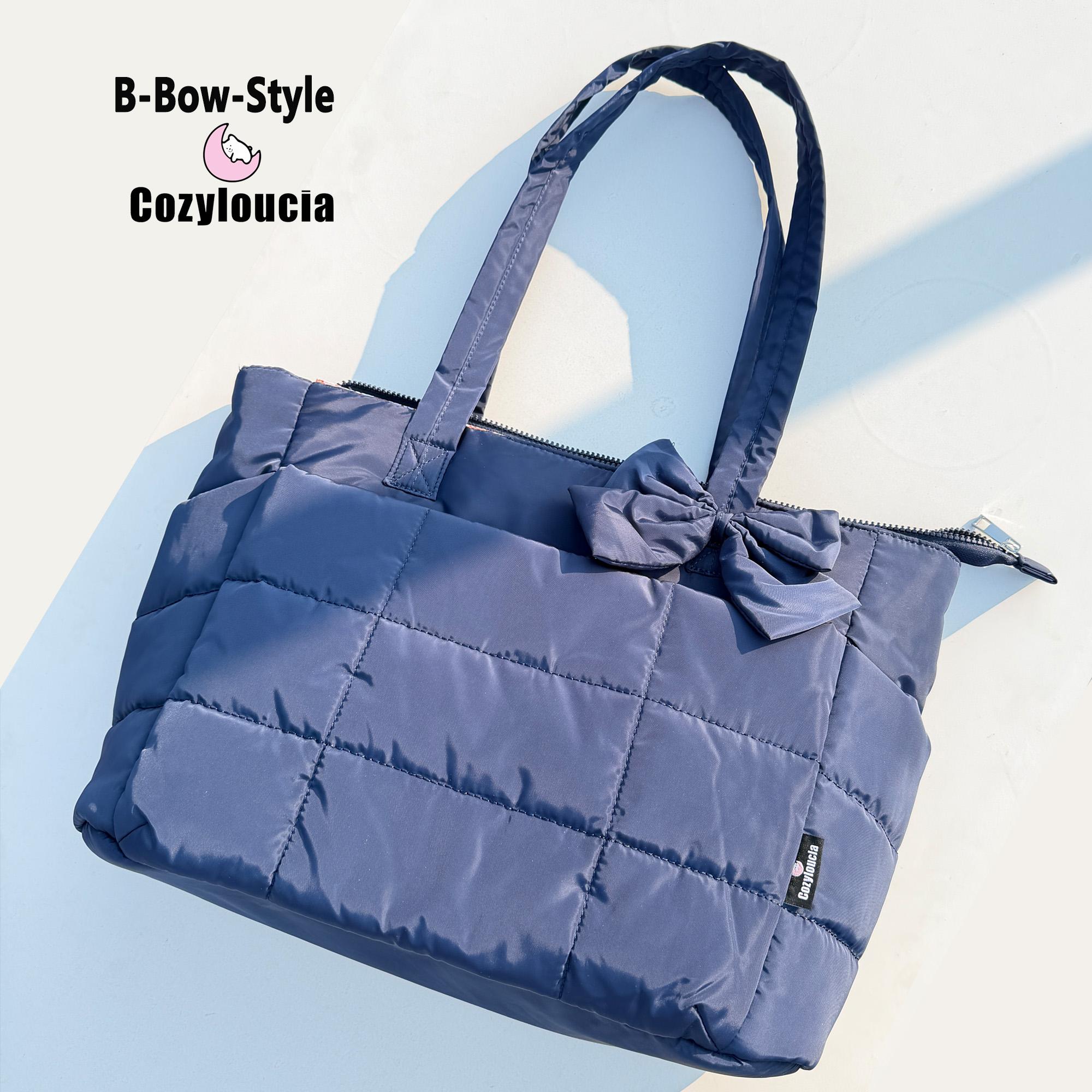 CozyLoucia Cute Puffer Tote Bag for Women Pink Flower Print Interior Laptop Shoulder Handbag, Lightweight Best Tote Bag for Work with Multiple Compartments for Travel , Work  and School ,Christmas Gift Ideas