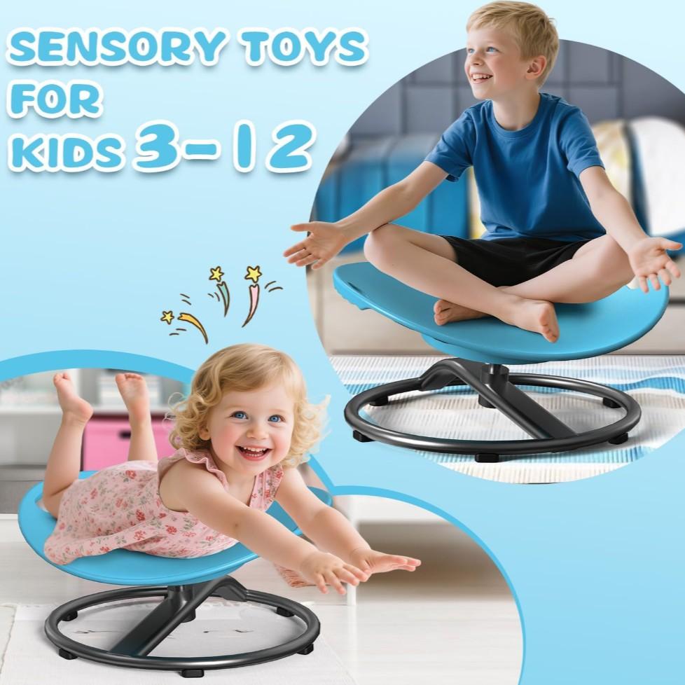 Circular Rotating Sensory Integration Training Chair, Ideal for Balance & Coordination, Perfect for Children & Teenagers Growth