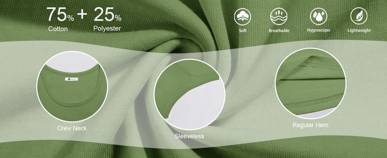 Runcati Mens Workout Tank Tops Sleeveless Shirt Muscle Gym Bodybuilding Fitness Training Loose Fit T Shirts