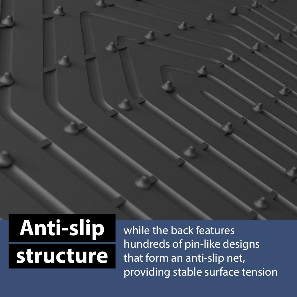 CROSSDESIGN All Weather TPE Floor Mats Waterproof Liners Fit For 2017 - 2022 Honda CR-V&CR-V Hybrid Front&2nd Row Liner Black, 3 Pc CROSSDESIGN All Weather TPE Floor Mats Waterproof Liners Fit For 2017 - 2022 Honda CR-V&CR-V Hybrid Front&2nd Row Liner Black, 3 Pc