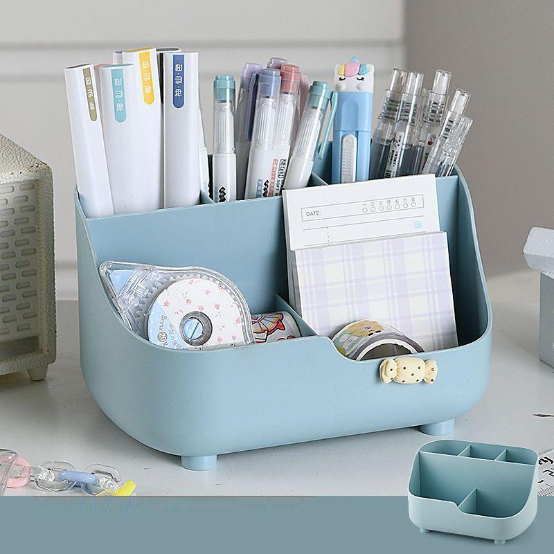 Large Capacity Storage Box Office Desk Organizer Multi-Functional Cosmetic Holder Student Pen Holder, Essential Desktop Organization Solution