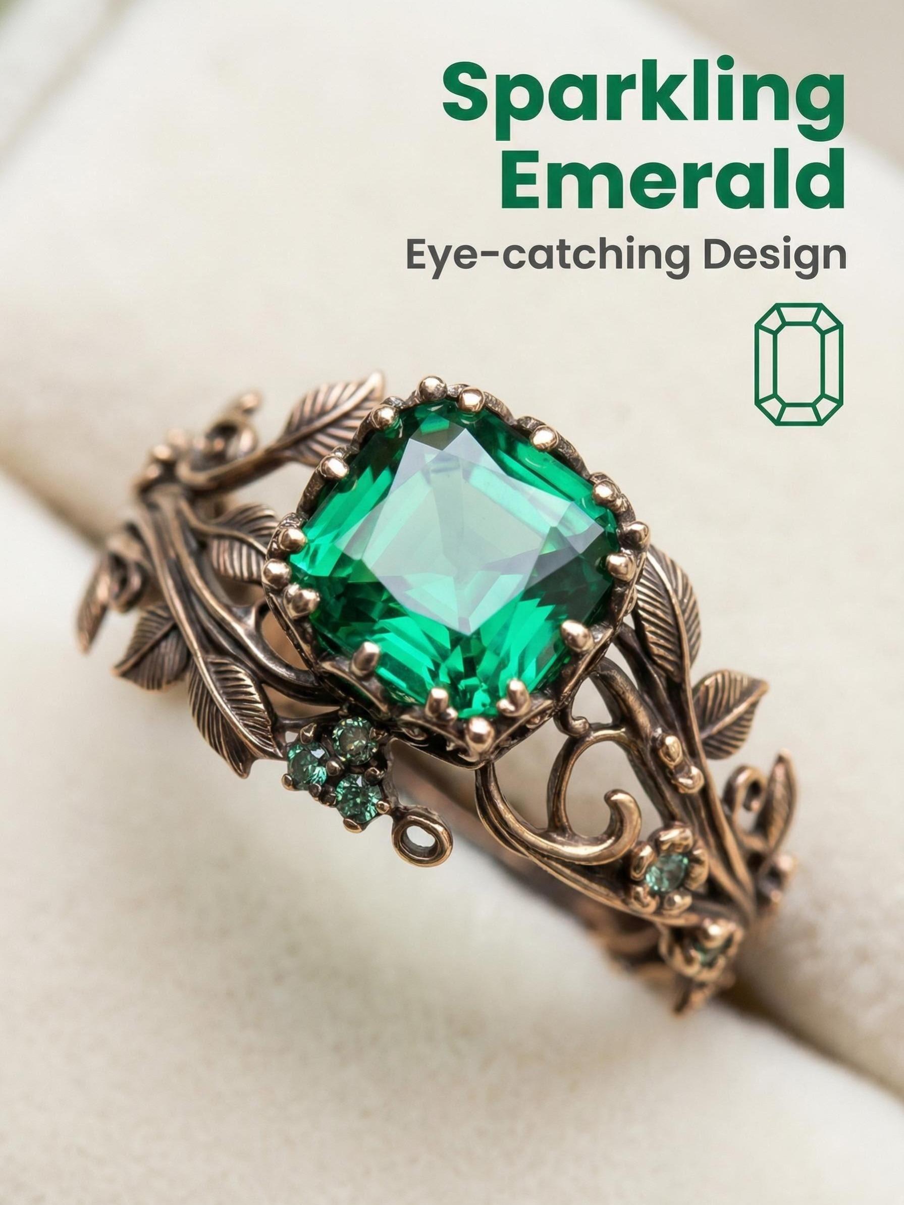 Crystal Ancient Totem Ring, Unisex Energy Base Tribal Design, Healing Spiritual Protection Jewelry, Handmade