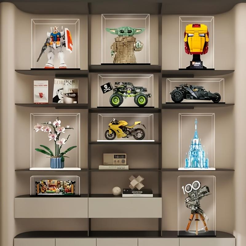 Transparent Acrylic Display Case, Stackable Doll Box, Vertical Assembly Stand, Base, Pop Character Dustproof Collectible Showcase