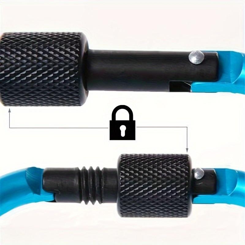 D-Ring Clip (3.03 Inch), Quick Release Aluminum Buckle for Backpacks, Keys, Outdoor Gear, Multi-Purpose Camping Hook