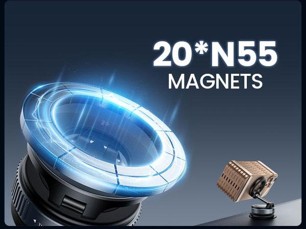 Lamicall for Magsafe Car Mount, Magnetic Phone Holders for Your Car, Vacuum Phone Mount for Car Accessories for Women Men Interior Jeep BMW, SuctionPro Gifts Kits, for iPhone 17 Pro Max 16 15 14 13