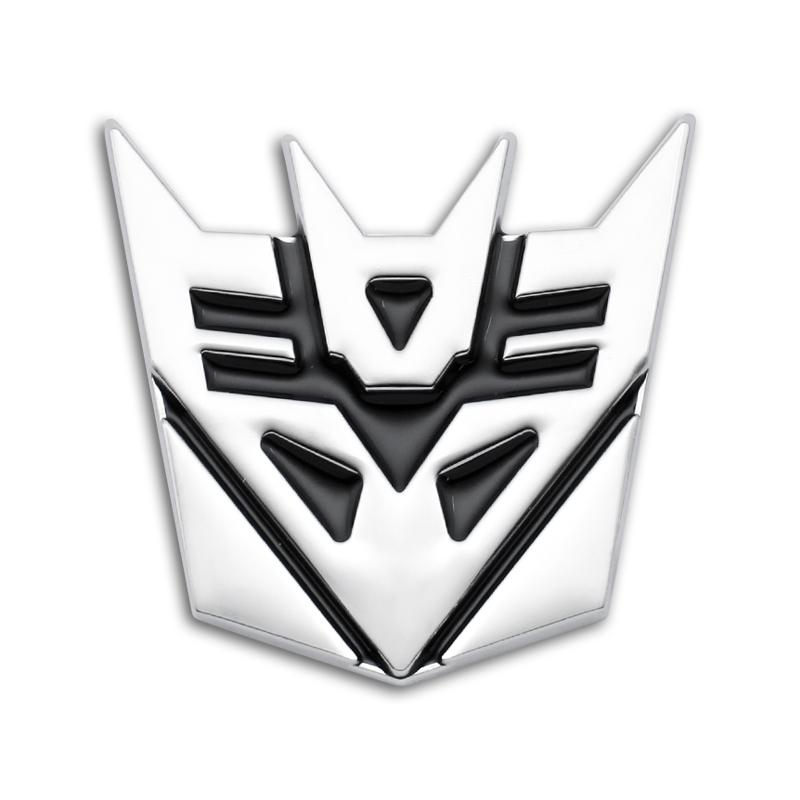1Pc Car 3D Car Stickers Autobots and Decepticons Transformer Badge Decepticon Emblem Tail Decal Cool Autobots Car Styling Car Accessories Automotive Exterior Decoration and Personalized Ride Look