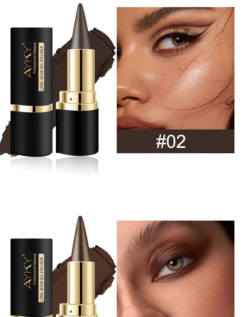 Multipurpose Solid Eyeliner Gel Pencil, Highly Pigmented Black Eyeliner and Lip Liner Pencil, Beginner-Friendly, Long-Lasting and Smudge-Proof, Glides on Smoothly for Effortless Application, Perfect Holiday Gift for Eye and Lip Cosmetic Lovers