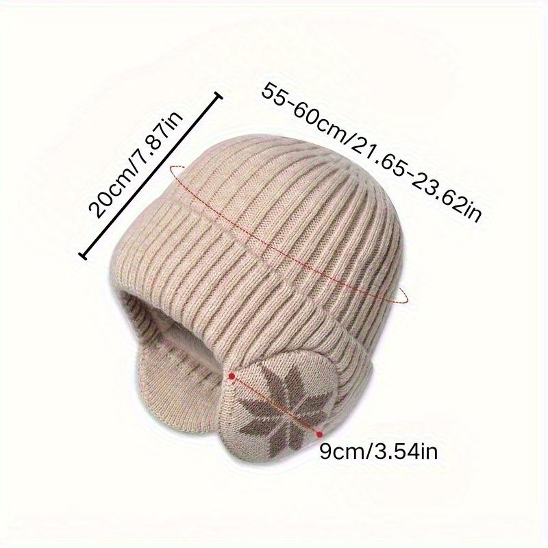 2-Pack Autumn Winter Maple Leaf Knit Beanie Ear Protection Thermal Slouchy Skull Cap Windproof Outdoor Skiing Hiking Hat for Men Women tiktokshopbacktoschool