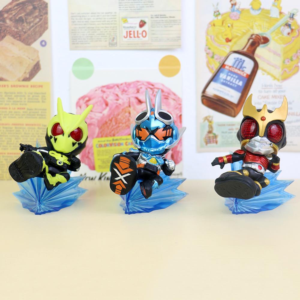 Kamen Rider Anime Action Figure Cartoon Character Model Doll Ornament Gashapon Claw Machine Toy Desktop Decoration Collectible Gift