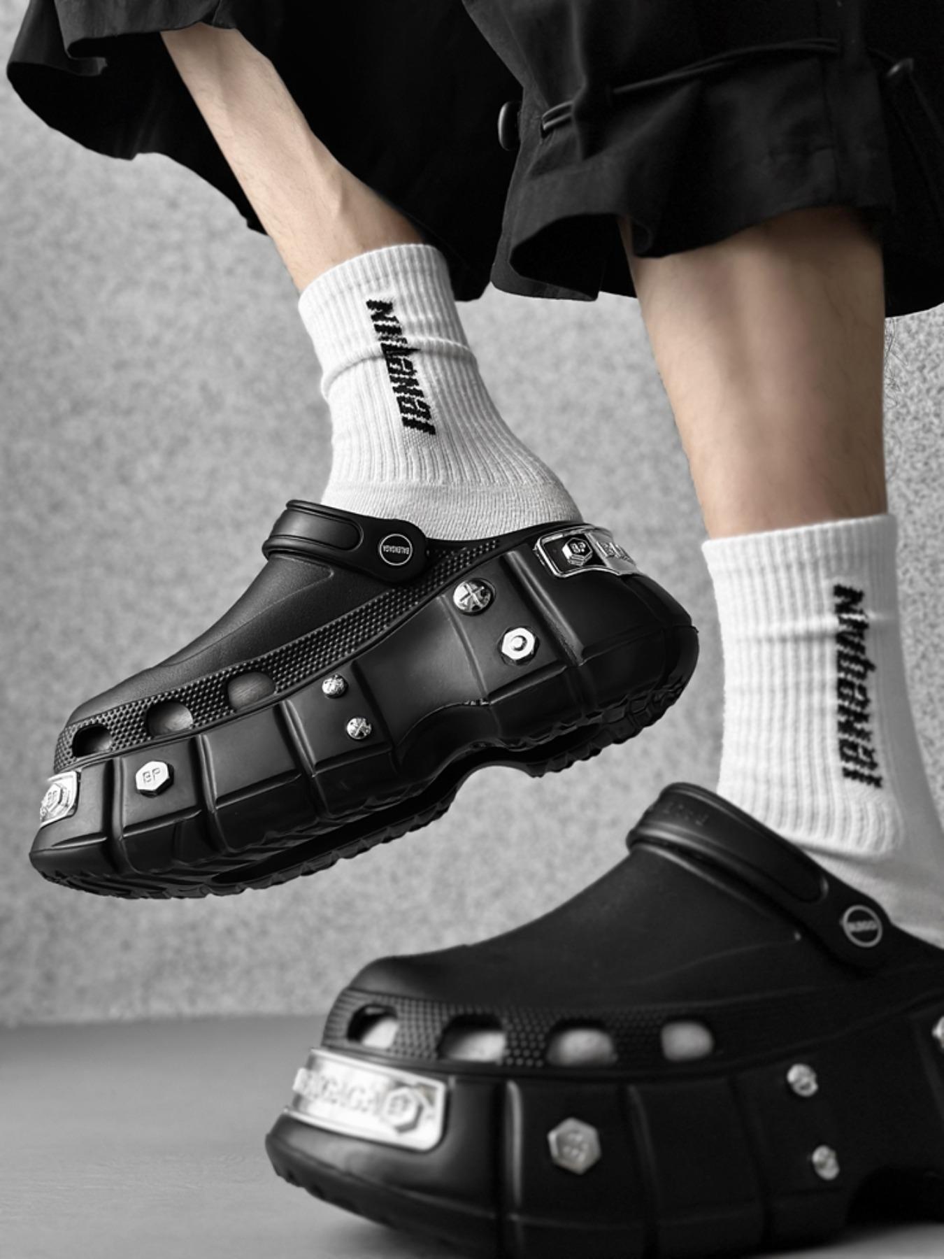 Unisex Punk Style Clogs, Studded Platform Clog, Fashionable Thick Sole Slippers for Indoor Outdoor Wear, Trendy All-match Slippers for Daily Wear, Walking Shoes