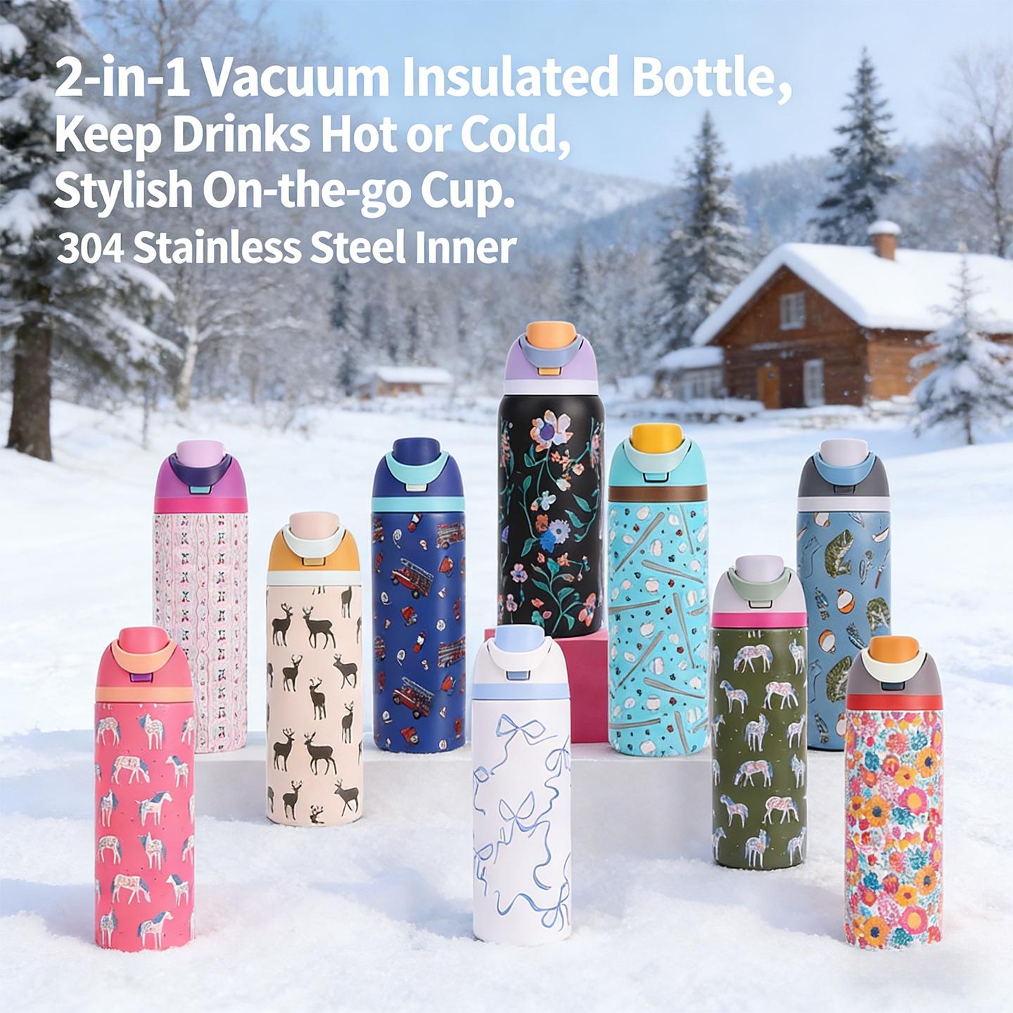 Universal replacement cup lid, leak-proof one-touch design, fits 16oz / 24oz / 32oz / 40oz cups, made of durable PP material, Tumbler Replacement Lid