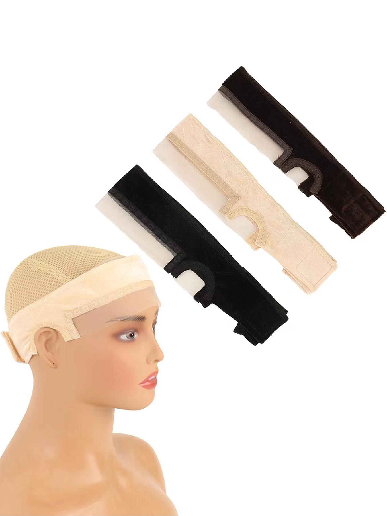 2pc Velvet Wig Grip for Women, Non-Slip & Adjustable Zigzag Headbands, Comfortable Soft Headband for Wigs, Hair Accessory for All Seasons, Non Slip Hairbands