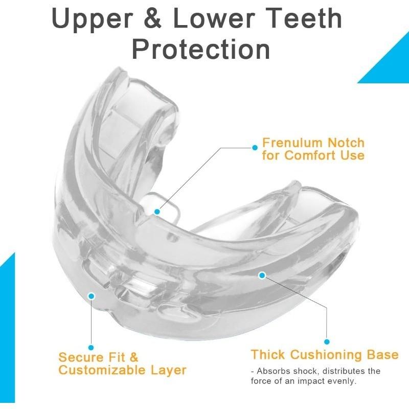 Orthodontic Mouth Guard for Braces, No Boil Custom Fit, BPA-Free, Latex-Free, Dental Protection for Contact Sports, Comfortable & Durable