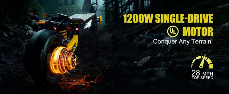 EOEOTWO electric scooter for adults, 25/40 miles long distance, maximum speed of 28 MPH, 1200W electric scooter foldable, 11-inch off-road tires, turn signal lights, double suspension and double brakes