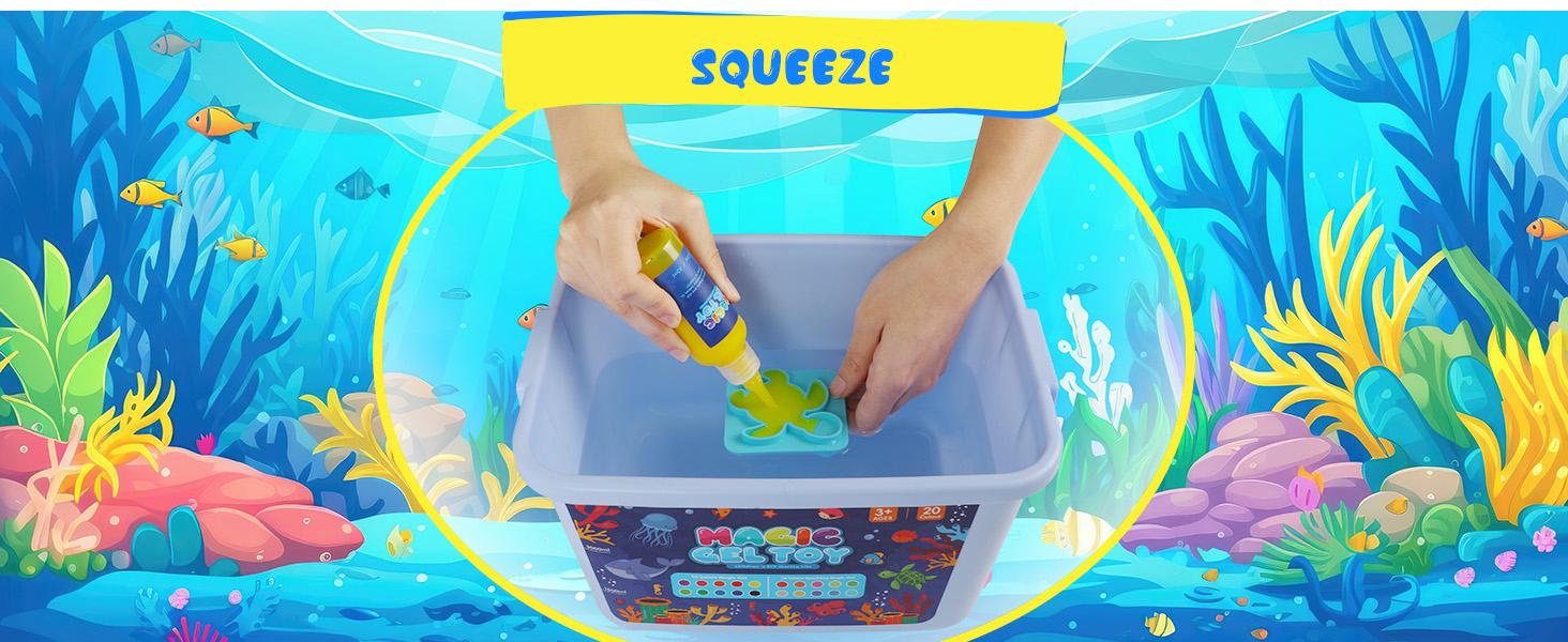 Magic Water Elf Toy Kit, Aqua Fairy Water Gel Kit, 20 Magic Gesl&16 Molds, Fun Summer DIY Craft Kit, Birthday Gifts & Party Favors for Kids Ages 3+