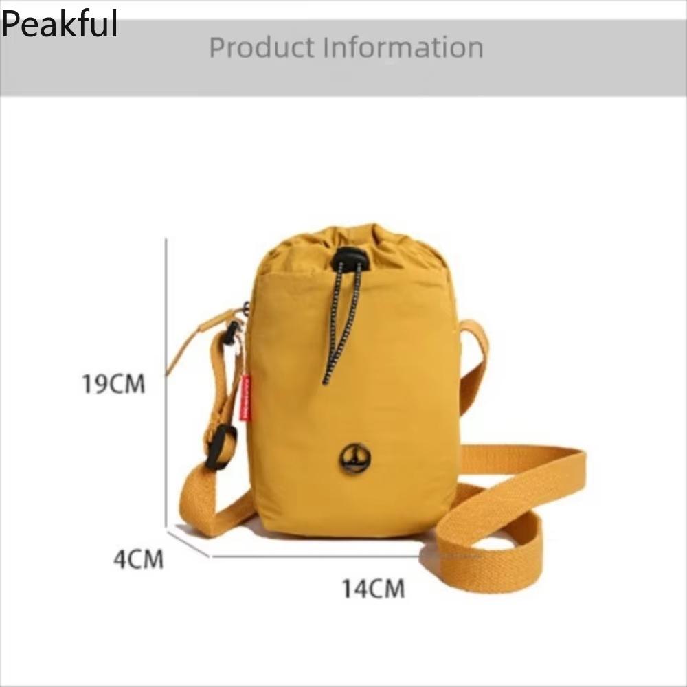 Viral Mini Drawstring Nylon Sling Bag, Fashion Casual Cinch Crossbody Purse, Lightweight Adjustable Strap Shoulder Bag, water-resistant fabric & multi-color options, ideal for travel, gym sessions and everyday hands-free use
