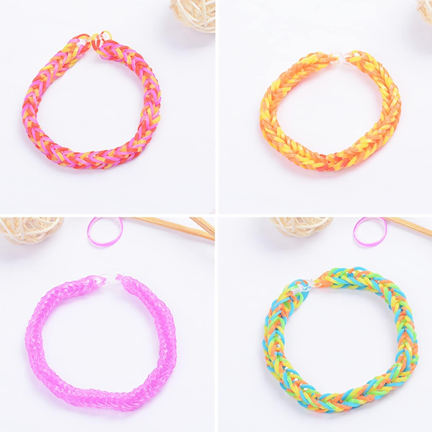 2500+ Rubber Band Loom Bracelet Kit,Loom Bracelet Making kit, Gifts for Birthday and Christmas with, Rubber Band Refill Kit for