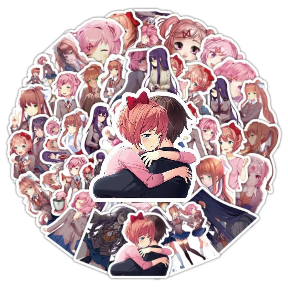 53pcs Game Doki Doki Literature Club Mobile Phone Case Computer Sticker