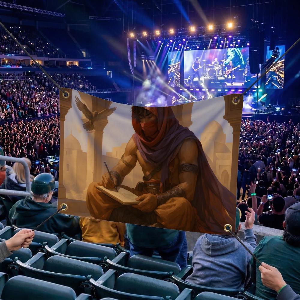 P-Prince of Persia MOVIE Flags Multi Size Atmosphere Flag, Cheerleading Hand Pulled Banner, Portable Outdoor Event Flag & Wall Decor for Sports, Parties, Home and Room Decoration