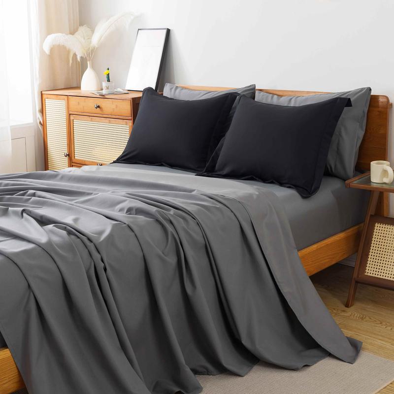 Cosybay 7-Piece Queen Size Comforter Set Orange Halloween Pumpkin Color Microfiber Bedding Set with Flat Sheet Fitted Sheet 4 Pillowcases Lightweight Luxurious Easy Care Machine Washable Christmas Bedding Soft And Breathable