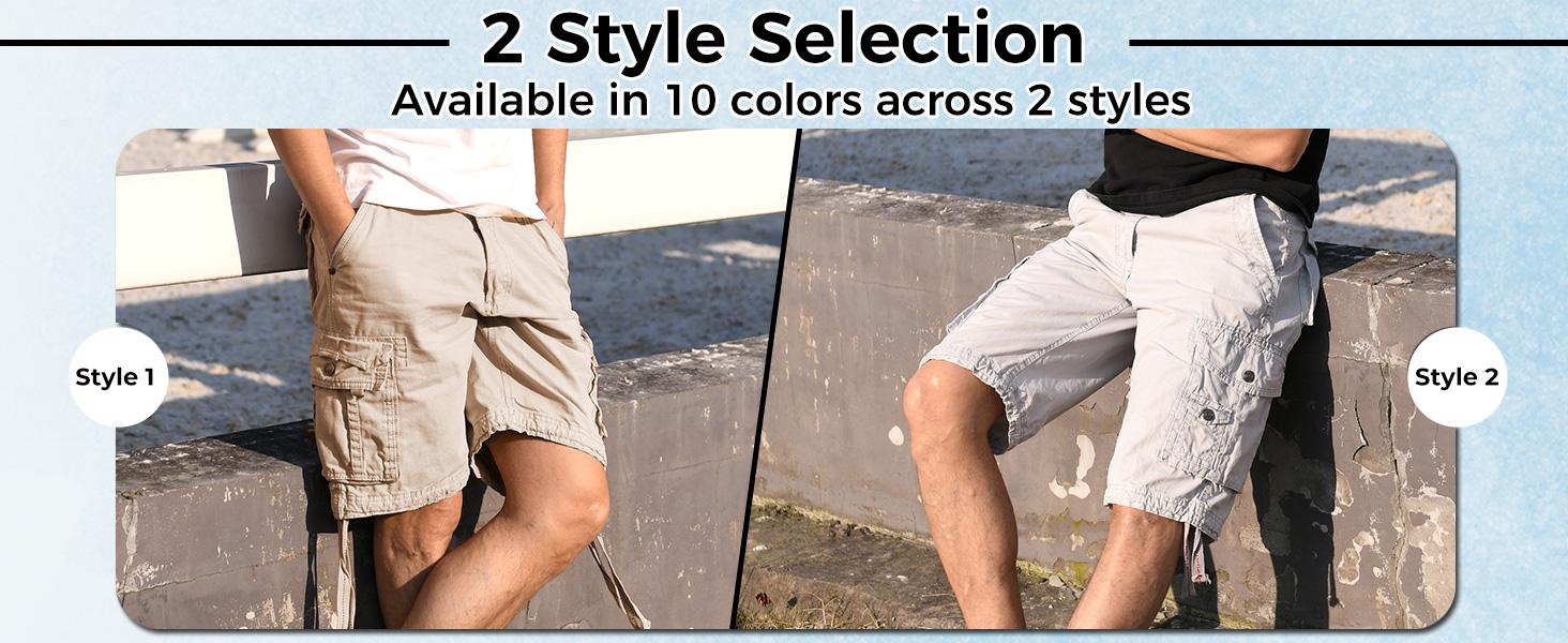 Men's Cotton Twill Cargo Shorts Classic Relaxed Fit- Reg and Big & Tall Sizes Outdoorfun