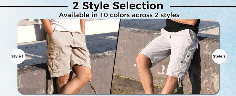 Men's Cotton Twill Cargo Shorts Classic Relaxed Fit- Reg and Big & Tall Sizes Outdoorfun