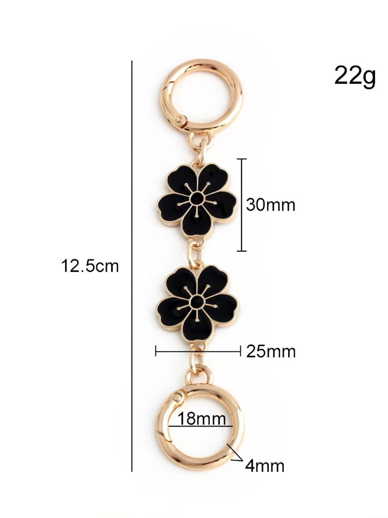 Cherry Blossom Pattern Bag Extension Chain, Shoulder Bag Chain, Replacement Shoulder Strap. Cherry Blossom-shaped Clasp Bag Extension Chain, Bag Shoulder Strap Accessories, Bag Extension Chain, used for making pendants and accessories for handbags and wal