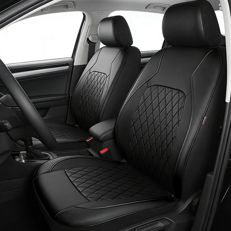 Universal Deluxe Pu Luxury Vinyl Faux Leather Car Seat Covers Full Set, Airbag Compatible, Breathable, Fit for Cars, Trucks, SUV Universal Deluxe Pu Luxury Vinyl Faux Leather Car Seat Covers Full Set, Airbag Compatible, Breathable, Fit for Cars, Trucks, SUV