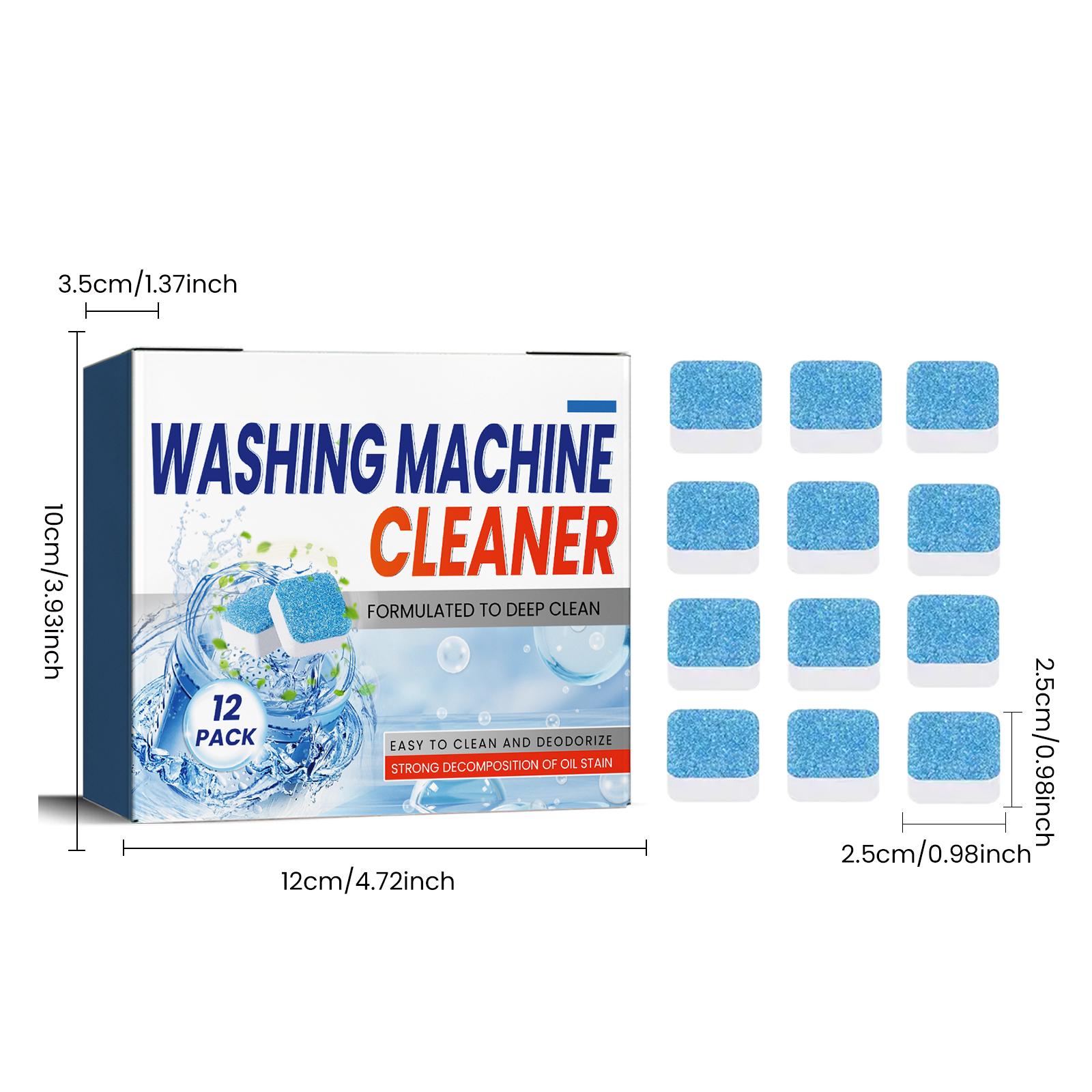 Washing machine cleaning tablets for drum-type washing machines, removes odors and dirt, deodorizes and cleans