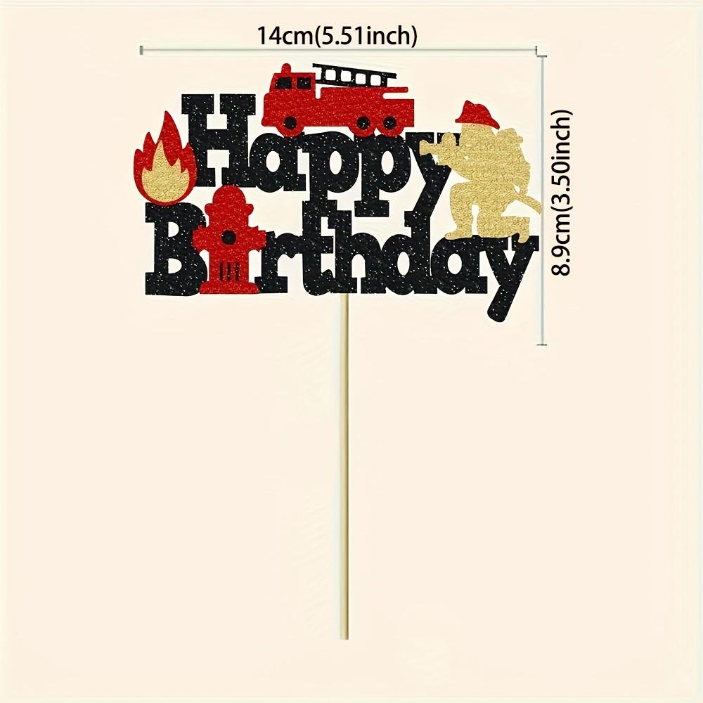 1 Firefighter-themed Birthday Party Cake Decoration