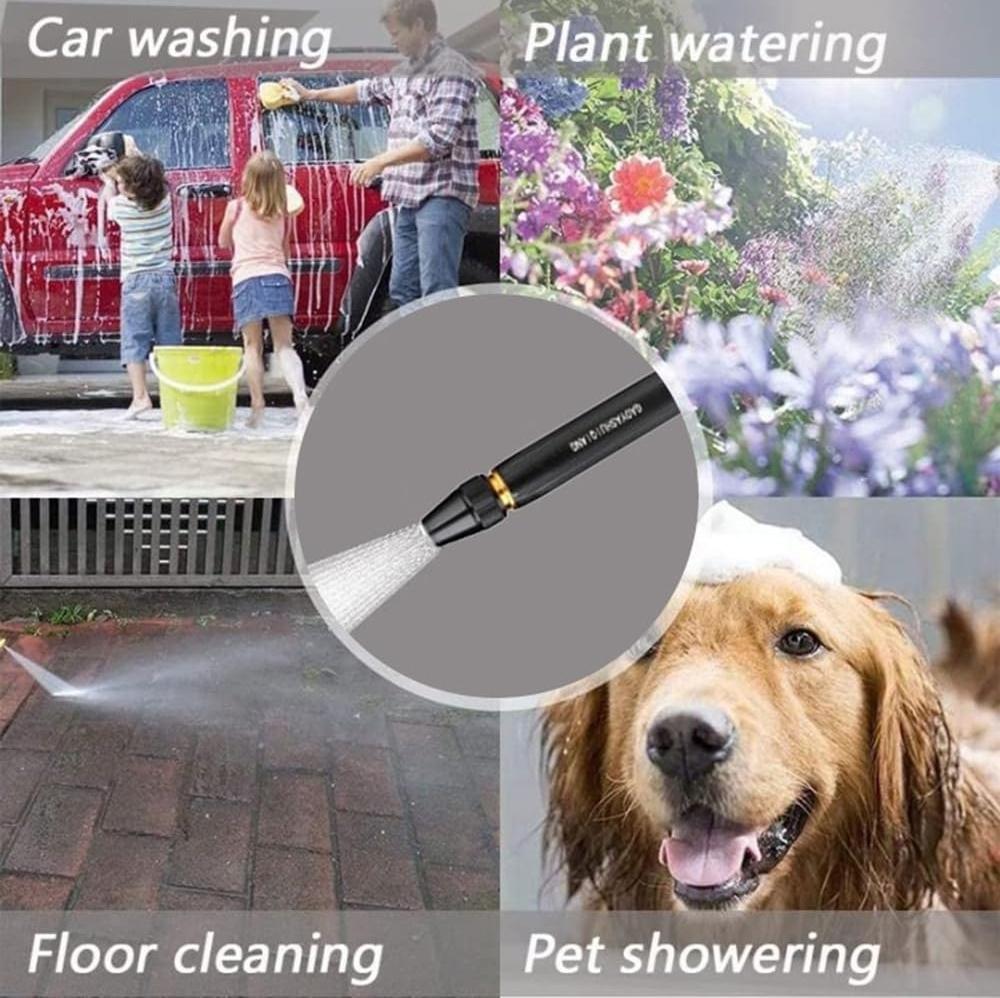 Adjustable High Pressure Garden Hose Nozzle, Multifunctional Water Spray Gun for Watering, Car Wash, Window Cleaning & Outdoor Use
