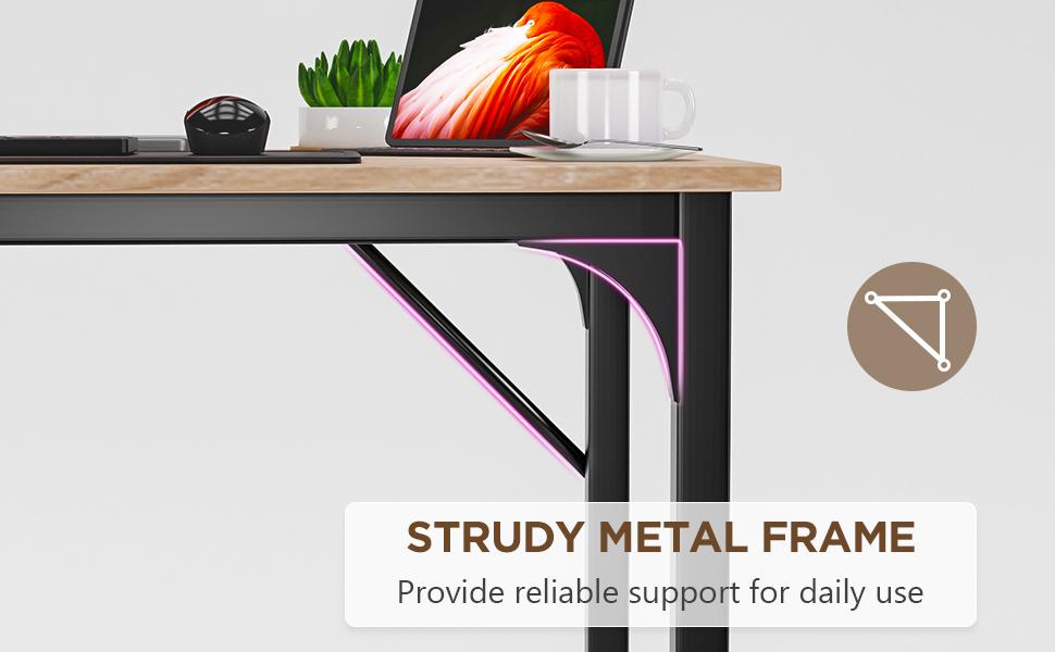 Computer Desk 47/39/32 inches Writing Desk Home Office Study Workstation Modern PC Laptop Sturdy Simple Gaming Desk with Metal Frame Computer Desk 47/39/32 inches Writing Desk Home Office Study Workstation Modern PC Laptop Sturdy Simple Gaming Desk with Metal Frame