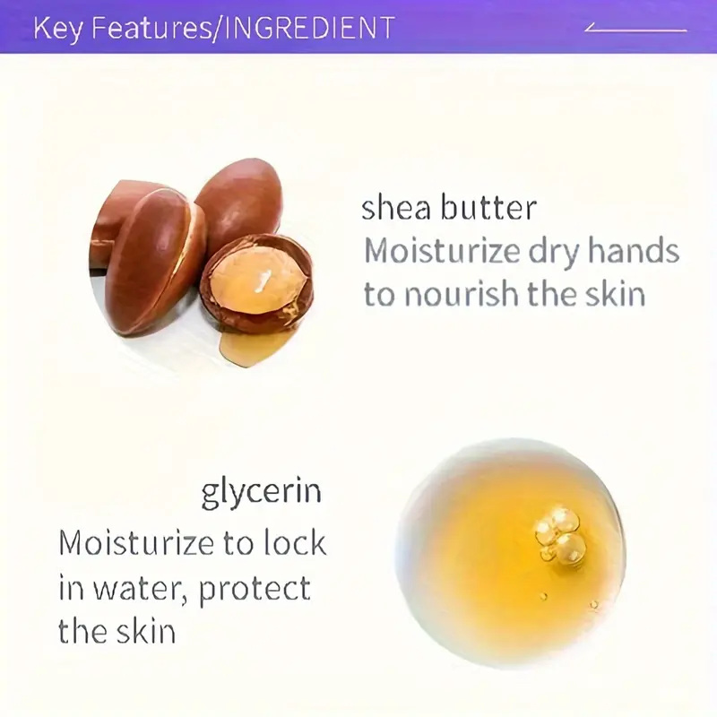 Natural Hydrating Shea Butter Hand Cream with Smoothing Toner - No Excessive Additives, for Extremely Dry Cracked Hands, 1-Piece or 5-Pack*30g, Hydrate