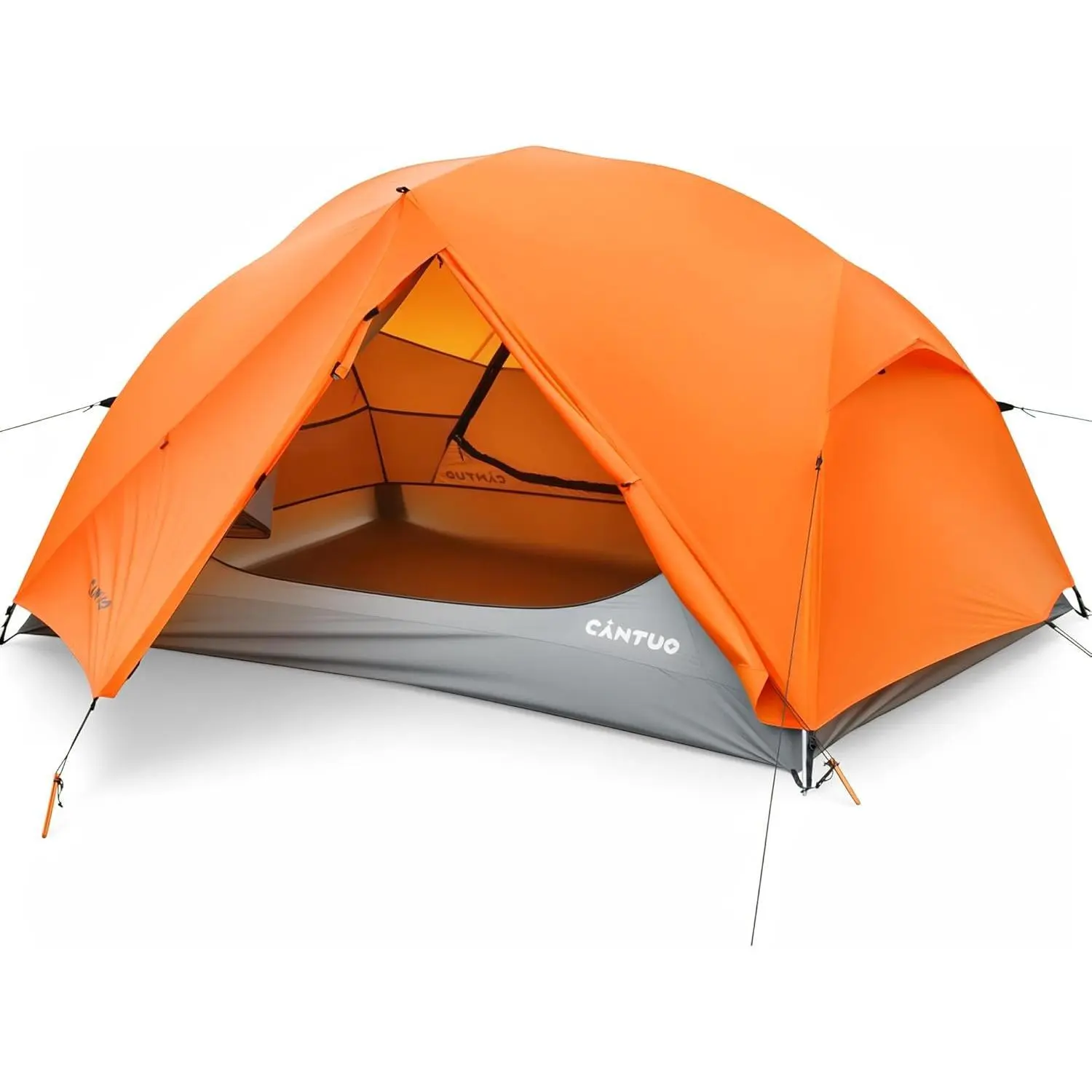 CANTUO 2-3 Person Ultralight Backpacking Tent with Footprint, 20D Nylon, 4000mm Waterproof & Windproof Camping Tent