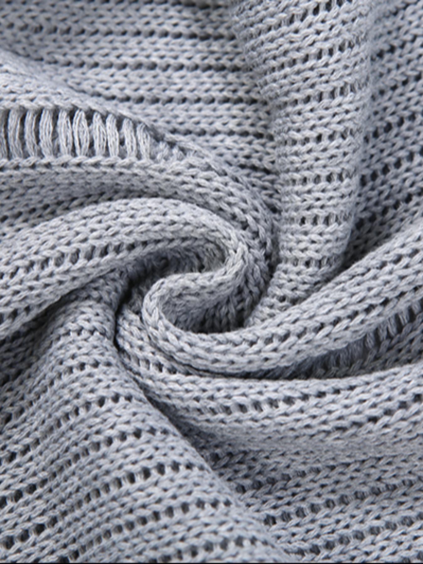 Women's Plain Slim-Fitting Ripped Knit Long Pants, Sexy Street Style Drop Waist Elastic Waist, Fashion Creative Hollow Out Design, Womenswear