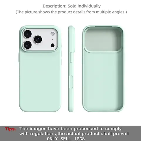 Luxury Ultra-Thin Liquid Silicone Phone Case Cover for Apple iPhone, Soft Touch, Shockproof, Lens Protection, Compatible with iPhone 18-13 Pro Max